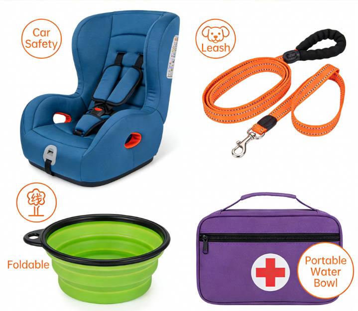 Equipment needed for traveling with pets